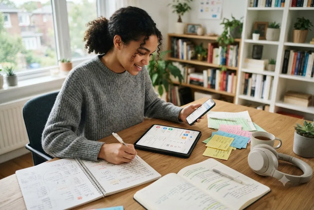 Student studying multiple language courses demonstrating can you learn multiple languages on Duolingo effectively.
