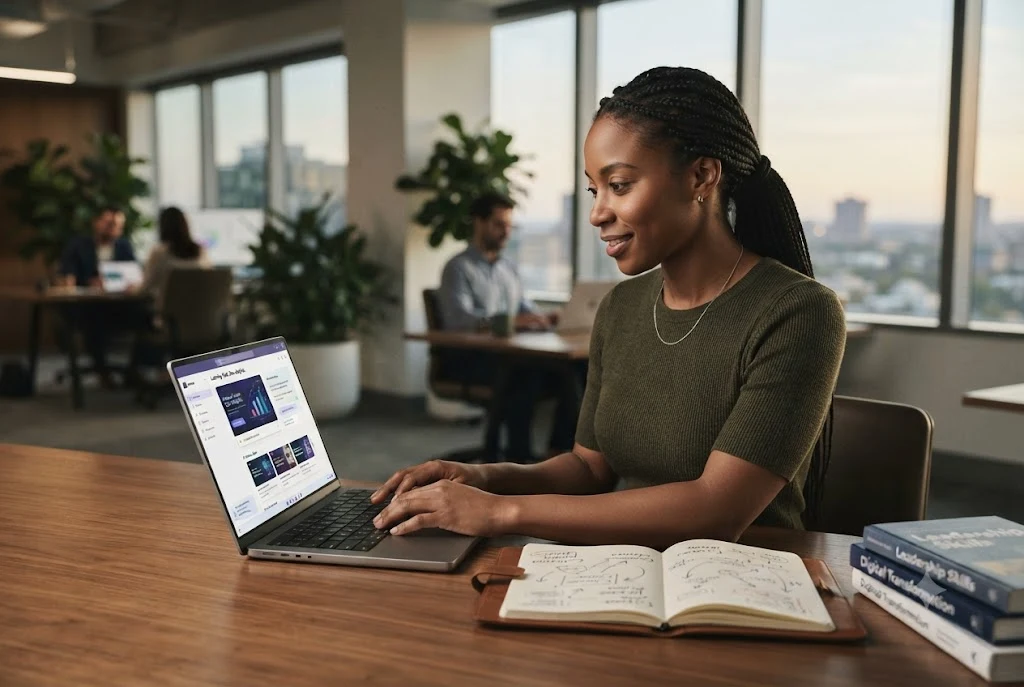 AI in career development supporting continuous learning and professional skill building